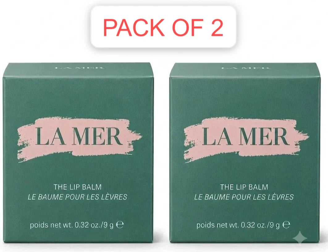 PACK OF 2 La Mer The Lip Balm 0.32 oz 9g NeW &FRESH STOCK & Sealed Box Fit And Glow