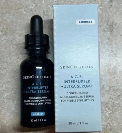 SkinCeuticals AGE A.G.E. Interrupter Ultra Serum Full Size 1 OZ NEW Sealed Fit And Glow