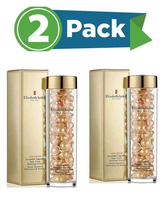 2 Pack Elizabeth Arden Advanced Ceramide Daily Youth Restoring Serum 90 Capsule Fit And Glow