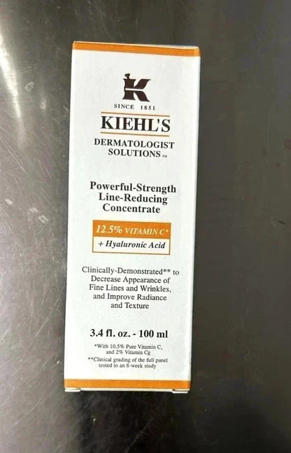 KIEHL'S Powerful Strength Line Reducing Concentrate Hyaluronic 3.4 oz new Fit And Glow